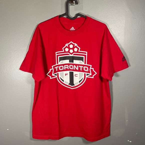 Adidas MLS TFC Major League Soccer Toronto Football Club Graphic Tee Shirt Red - Picture 2 of 7
